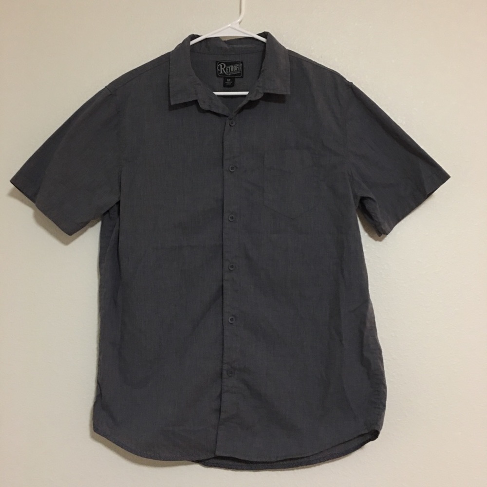 Grey button up